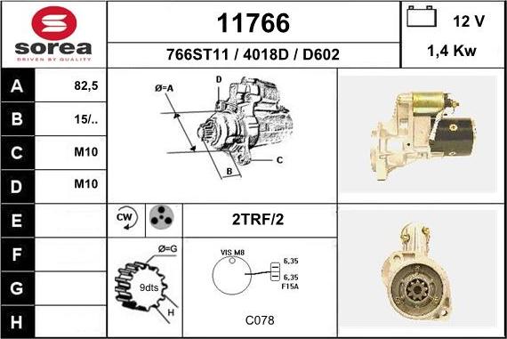 EAI 11766 - Стартер www.autospares.lv