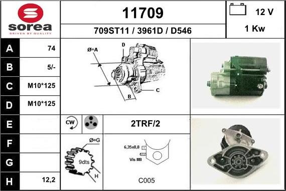 EAI 11709 - Starteris autospares.lv