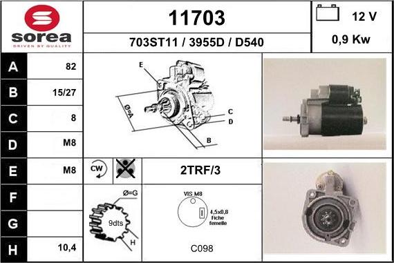 EAI 11703 - Starteris autospares.lv