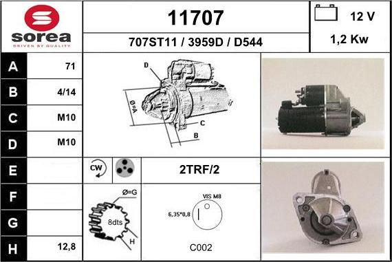 EAI 11707 - Starteris autospares.lv