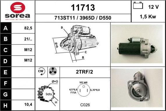 EAI 11713 - Starter www.autospares.lv