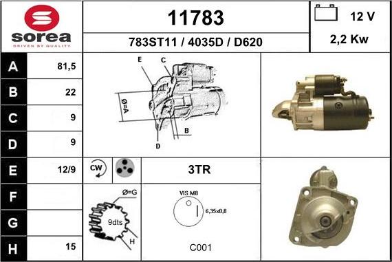 EAI 11783 - Starteris autospares.lv