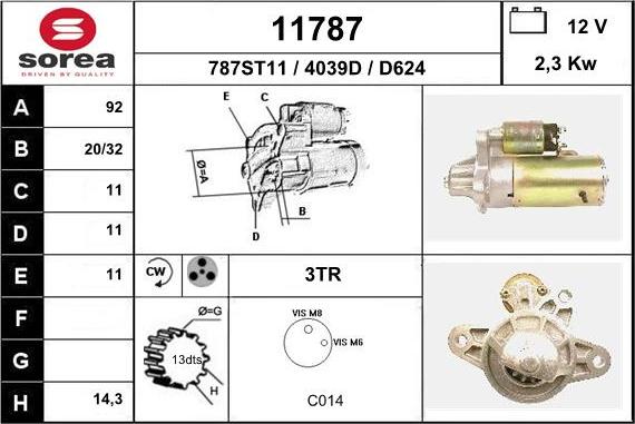 EAI 11787 - Starter www.autospares.lv