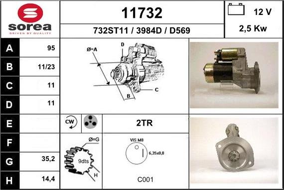 EAI 11732 - Стартер www.autospares.lv