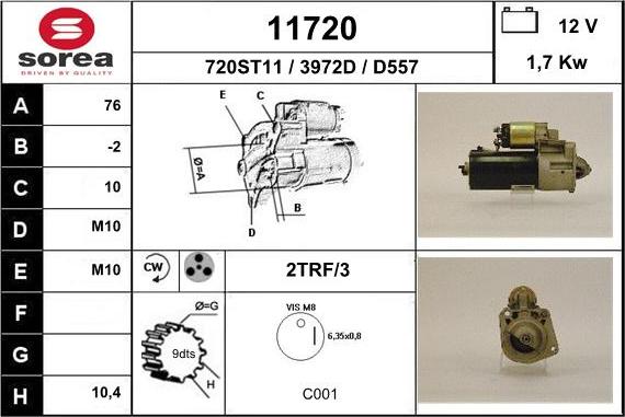 EAI 11720 - Starteris autospares.lv