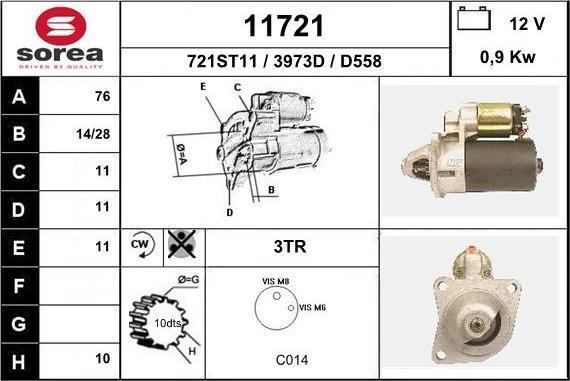 EAI 11721 - Starteris autospares.lv