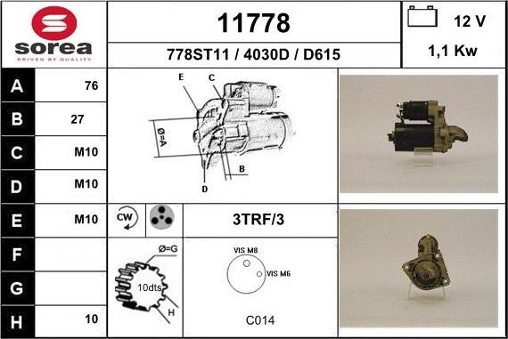 EAI 11778 - Starteris autospares.lv