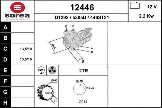 EAI 12446 - Starteris autospares.lv