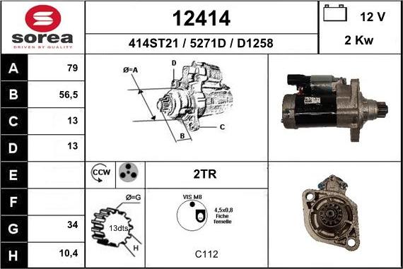 EAI 12414 - Starteris autospares.lv