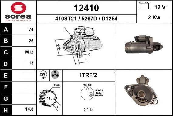 EAI 12410 - Starteris autospares.lv