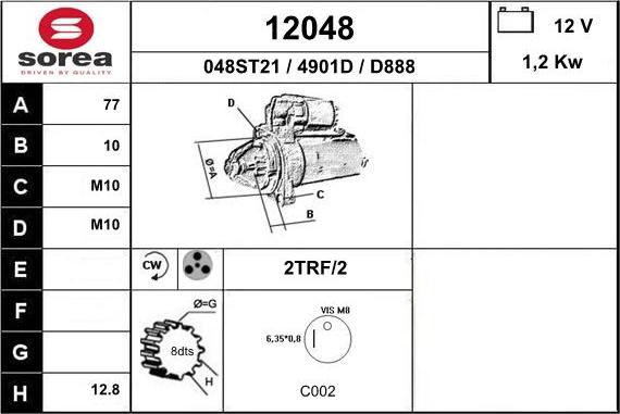 EAI 12048 - Starter www.autospares.lv