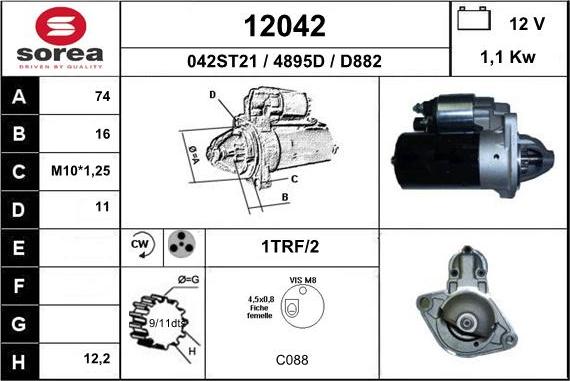 EAI 12042 - Starteris autospares.lv