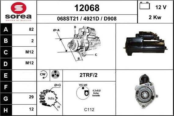 EAI 12068 - Стартер www.autospares.lv