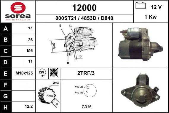 EAI 12000 - Starteris autospares.lv