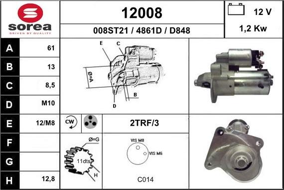 EAI 12008 - Starter www.autospares.lv