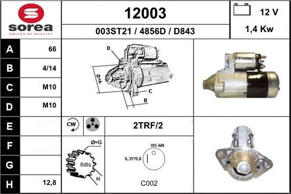 EAI 12003 - Starteris www.autospares.lv