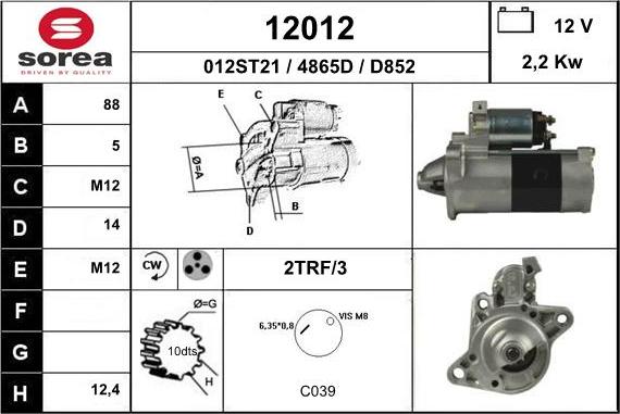 EAI 12012 - Starteris autospares.lv