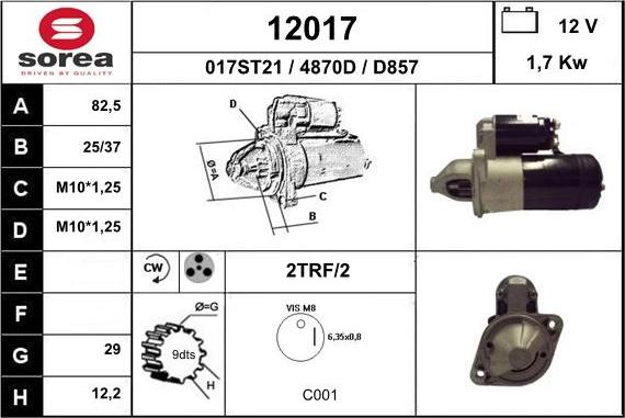 EAI 12017 - Starteris autospares.lv