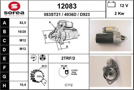 EAI 12083 - Starteris autospares.lv