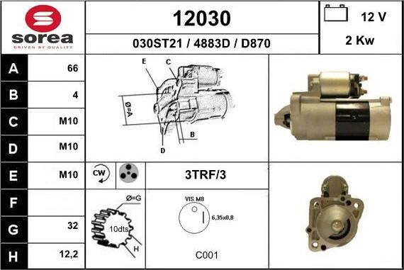 EAI 12030 - Starteris autospares.lv