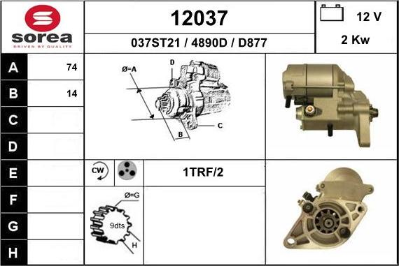 EAI 12037 - Starteris autospares.lv