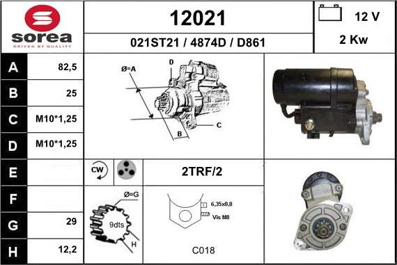 EAI 12021 - Starter www.autospares.lv