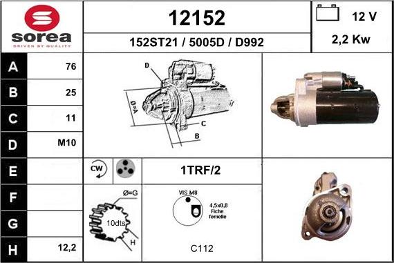 EAI 12152 - Starteris autospares.lv