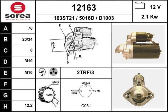 EAI 12163 - Starteris autospares.lv