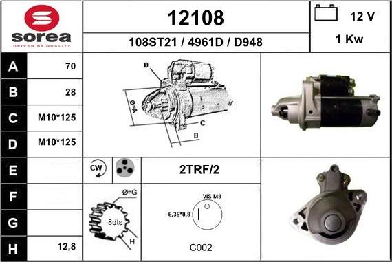 EAI 12108 - Starteris autospares.lv