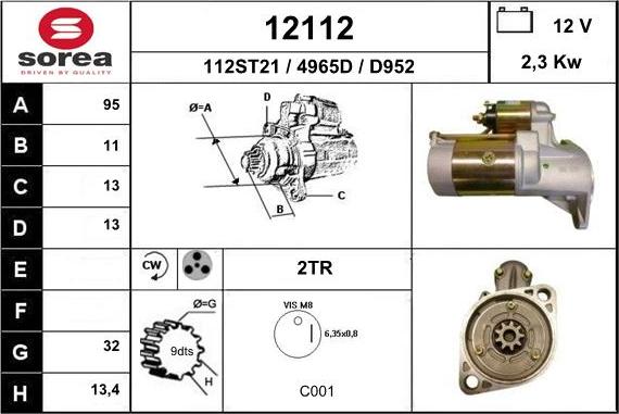 EAI 12112 - Starteris autospares.lv