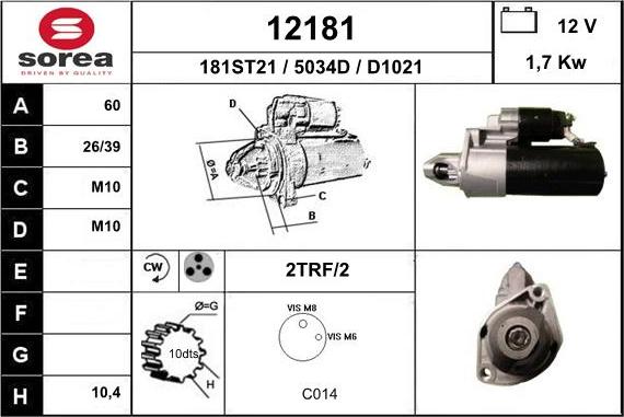 EAI 12181 - Starteris autospares.lv