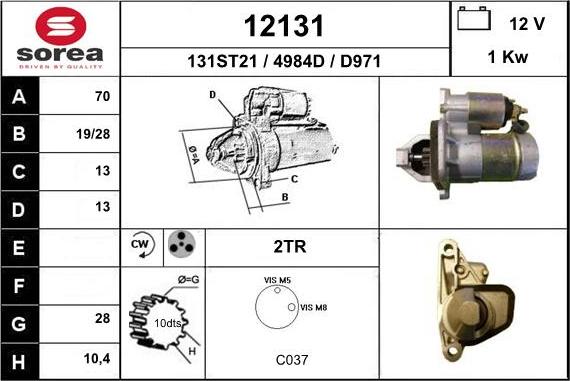 EAI 12131 - Starteris autospares.lv