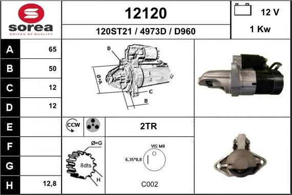 EAI 12120 - Starteris autospares.lv