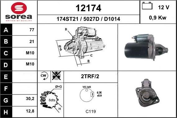 EAI 12174 - Starteris autospares.lv