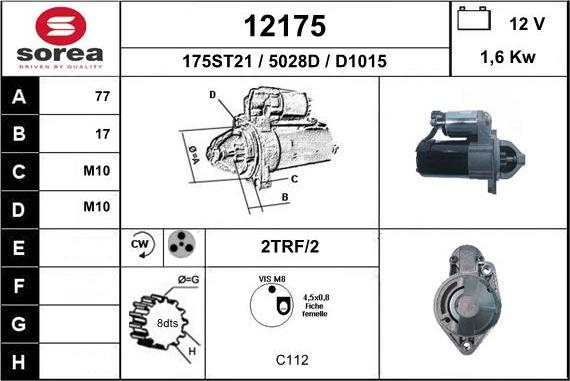 EAI 12175 - Starter www.autospares.lv