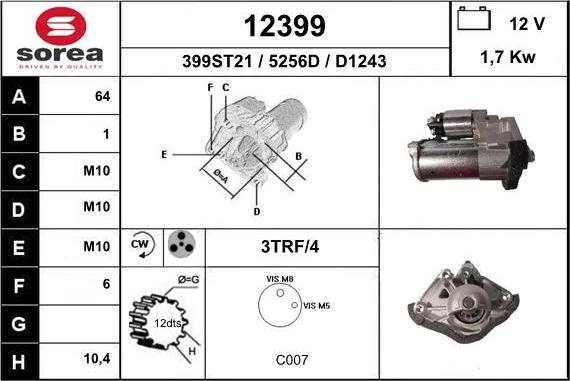 EAI 12399 - Starteris autospares.lv