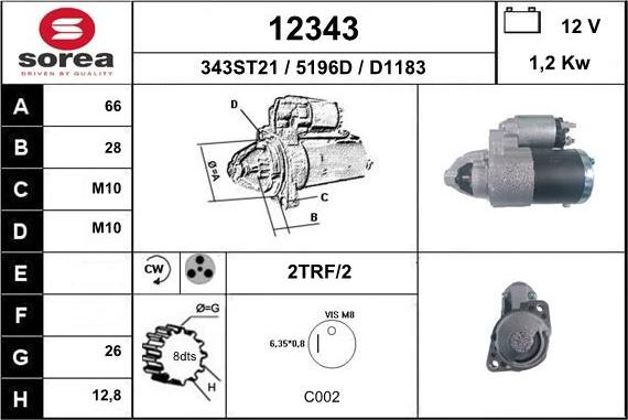 EAI 12343 - Starter www.autospares.lv