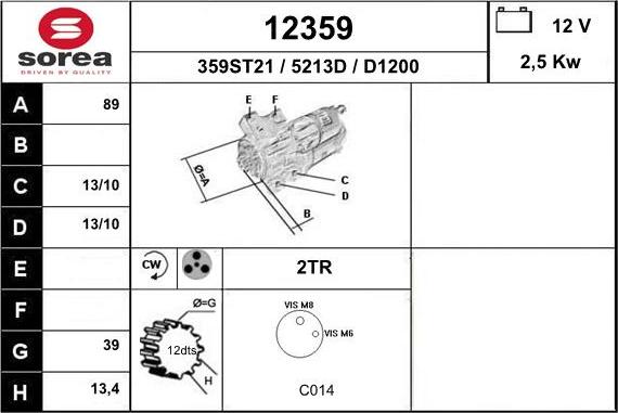 EAI 12359 - Starteris autospares.lv