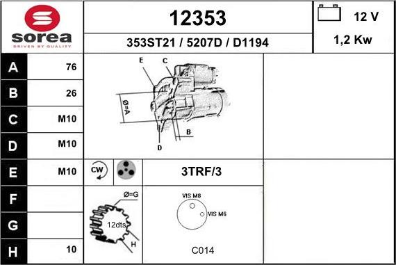 EAI 12353 - Starteris autospares.lv