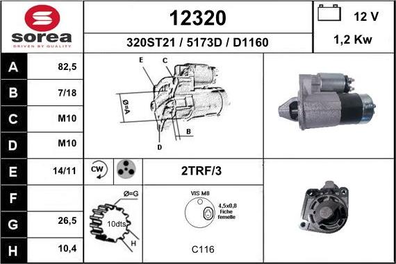 EAI 12320 - Starteris autospares.lv