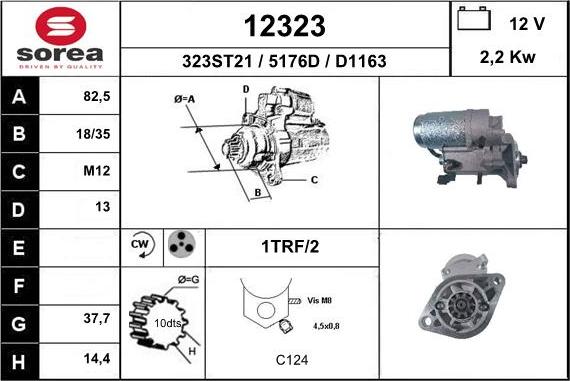 EAI 12323 - Starteris www.autospares.lv