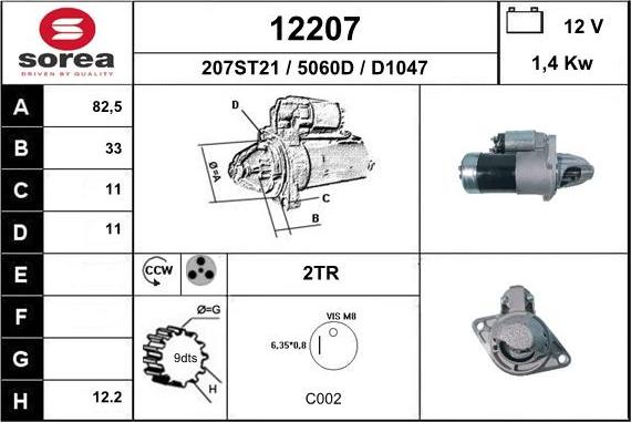 EAI 12207 - Starter www.autospares.lv