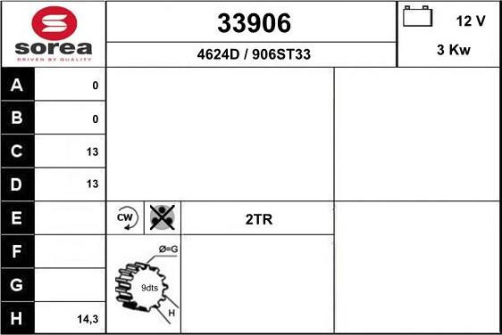 EAI 33906 - Starter www.autospares.lv