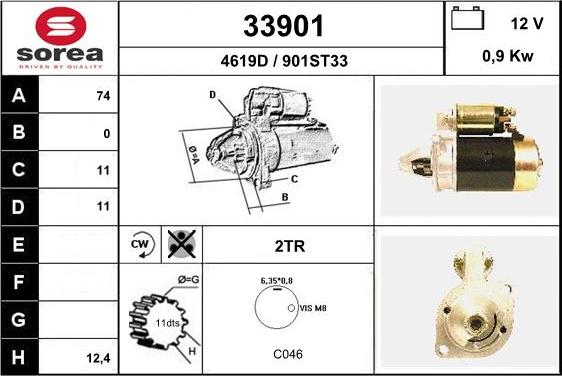 EAI 33901 - Starteris www.autospares.lv