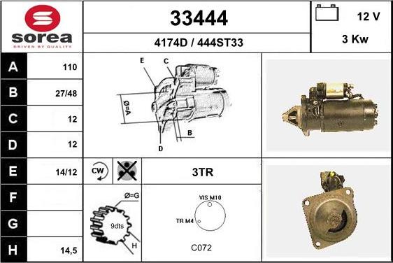 EAI 33444 - Starter www.autospares.lv