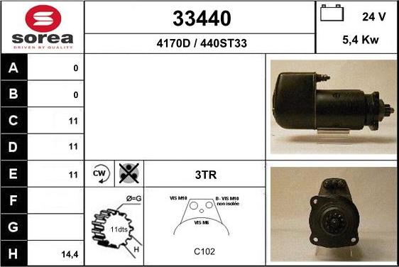 EAI 33440 - Starter www.autospares.lv