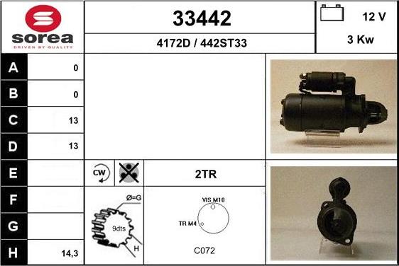 EAI 33442 - Starter www.autospares.lv