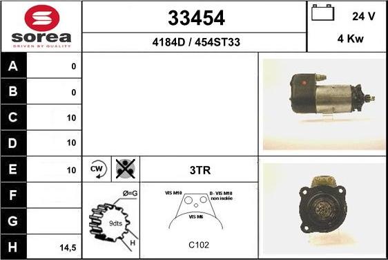 EAI 33454 - Starteris autospares.lv