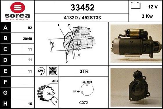 EAI 33452 - Starteris autospares.lv