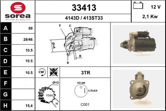 EAI 33413 - Starteris autospares.lv